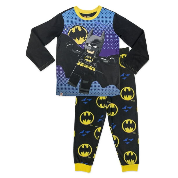Small // 6-7, Yellow//Black Batman Classic Boys Fleece Pajama Sleep Pants